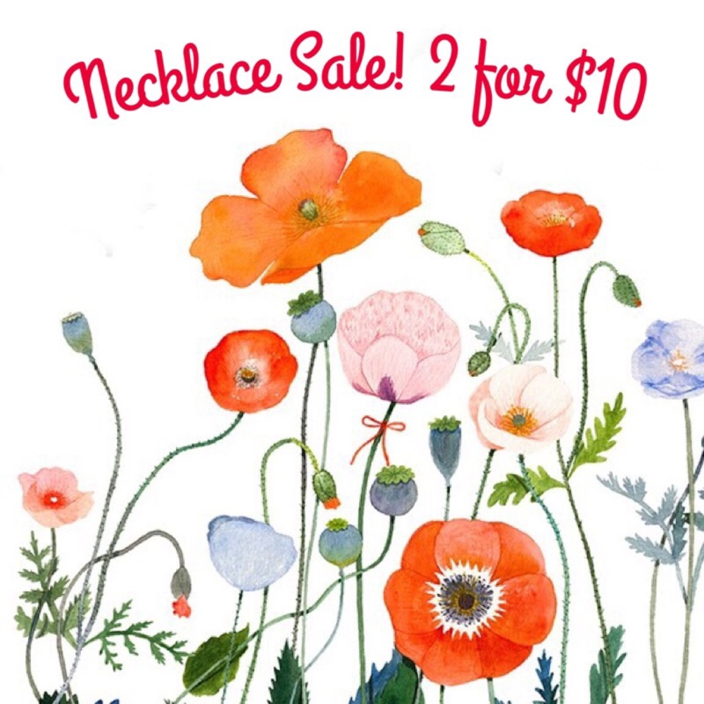 Necklaces sale! 2 for $10!